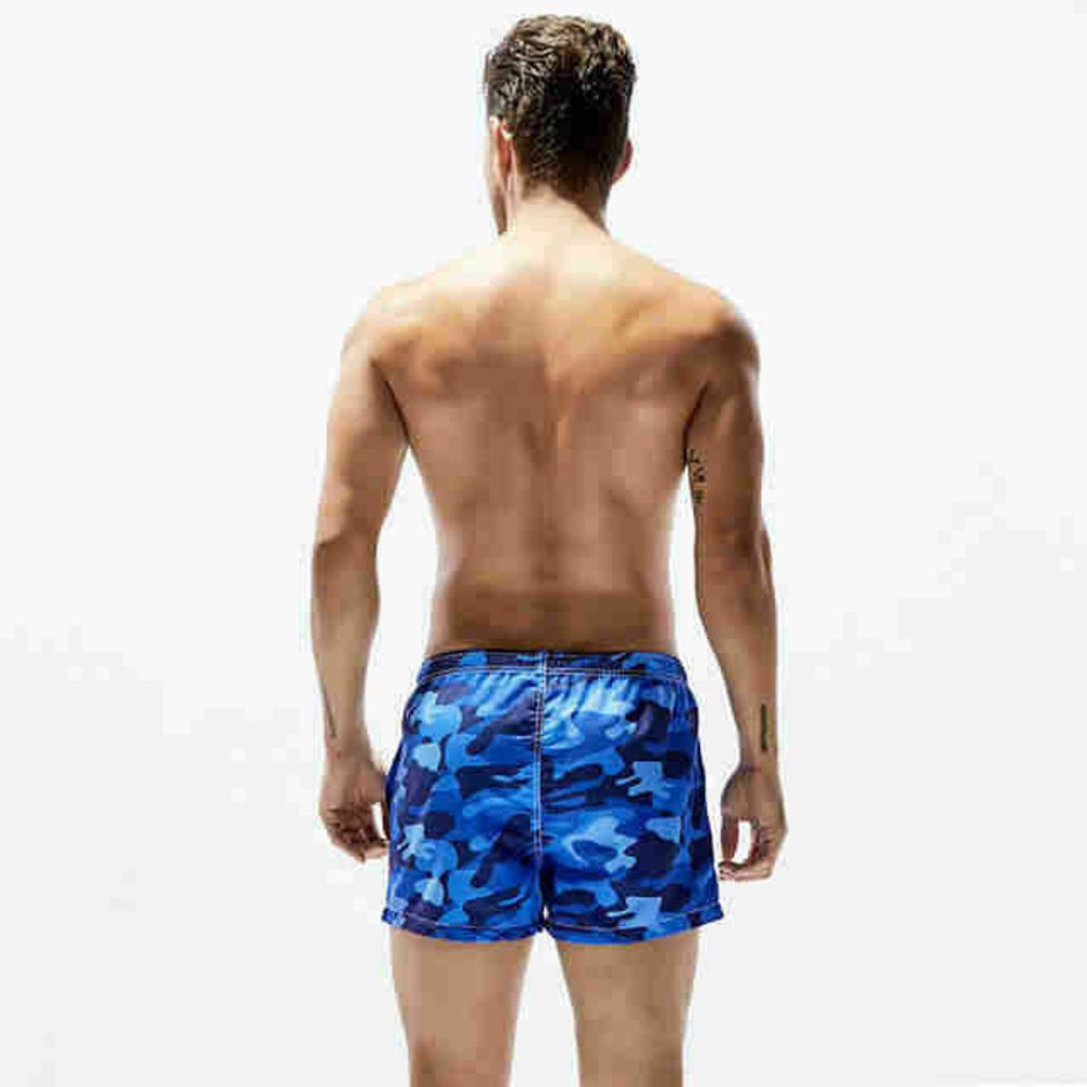 Мужские шорты синие камуфляжные Seobean