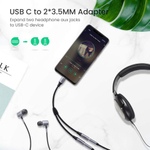 Кабель USB-C - 2*Audio 3.5mm (сплиттер для наушников) UGREEN 30732