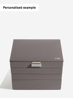 Органайзер для украшений и часов Stackers Classic Jewellery Box, 4 секции - Burgundy (Burgundy / бордовый / Burgundy / 600 / 700 / Органайзер-косметичка с крышкой)