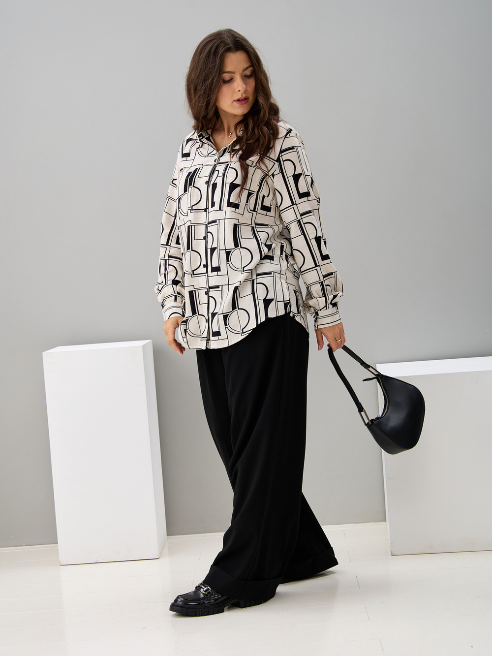 Рубашка Ртс-058/бежабстракция