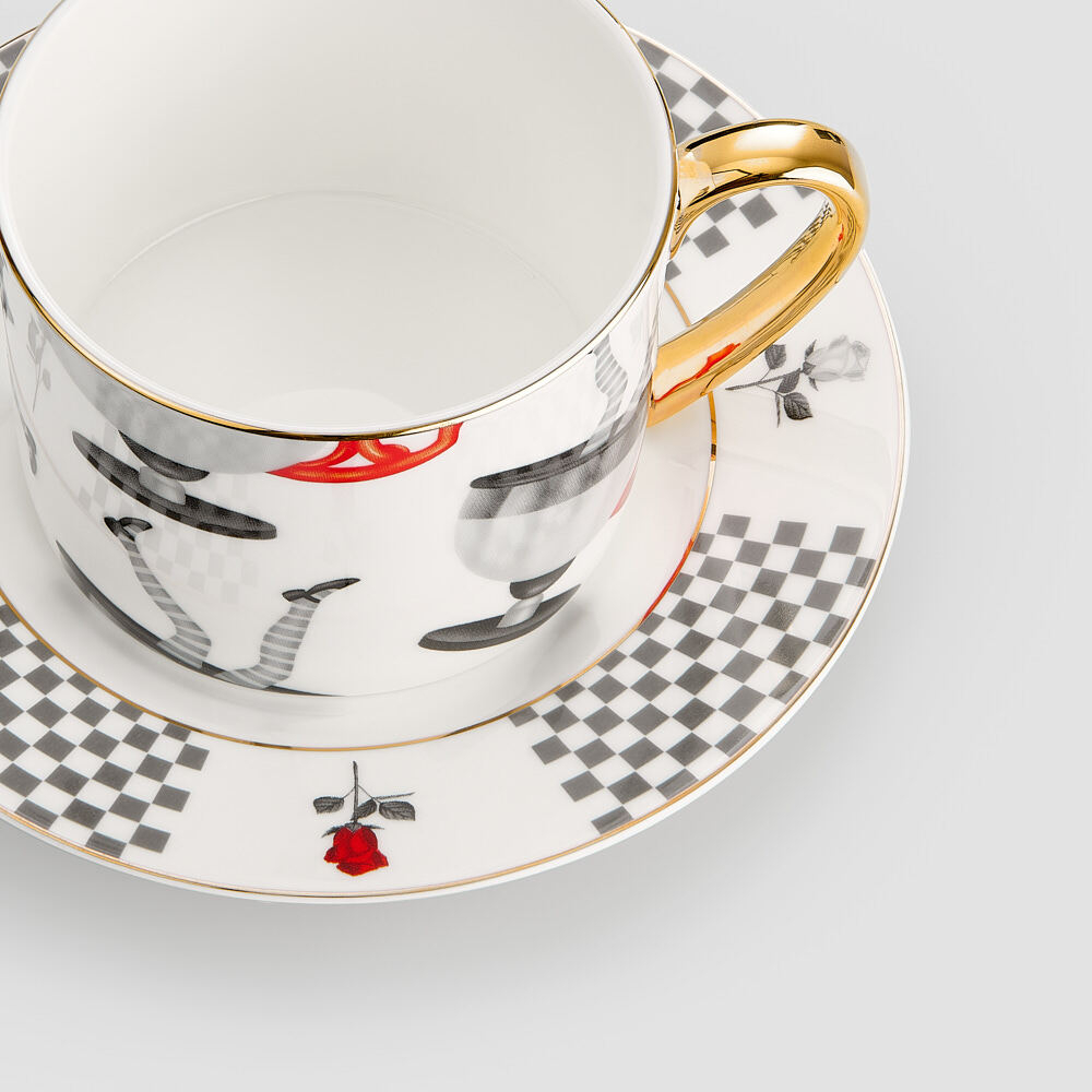 Чайная пара Farforite «Алиса / В стране чудес» 250 мл в подарочной коробке