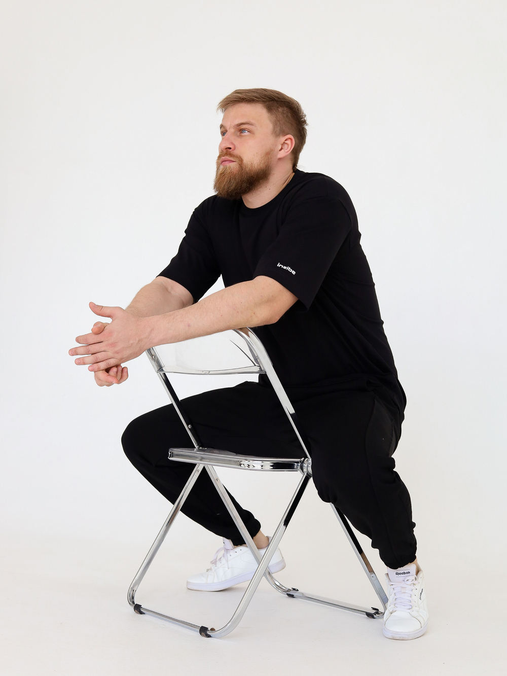 Футболка овер unisex, черная