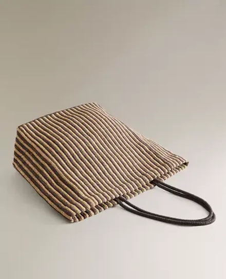 ZARA HOME СУМКА В ПОЛОСКУ, РАЗНОЦВЕТНЫЙ