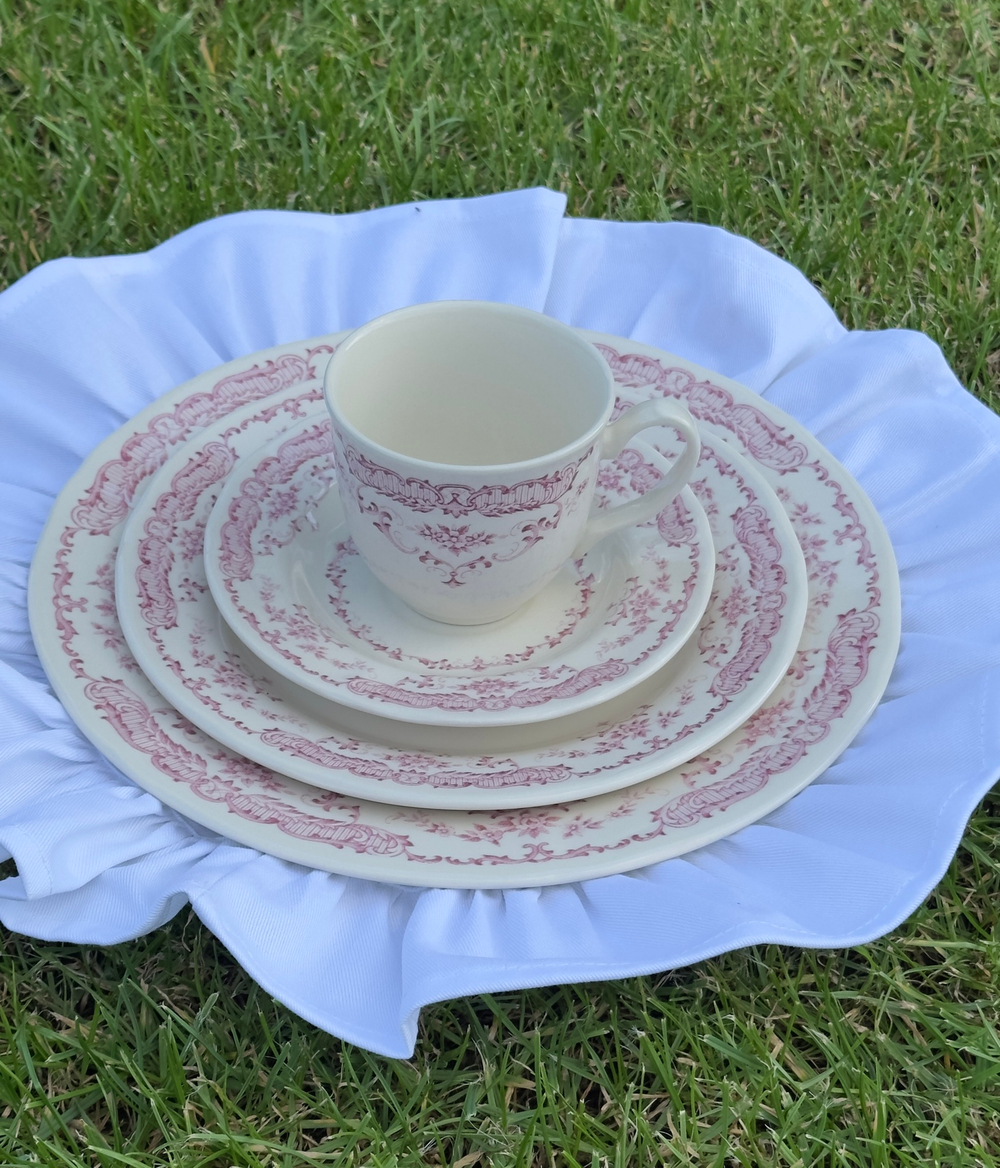 Тарелка мелкая Ø 20,7 см, цвет декора розовый