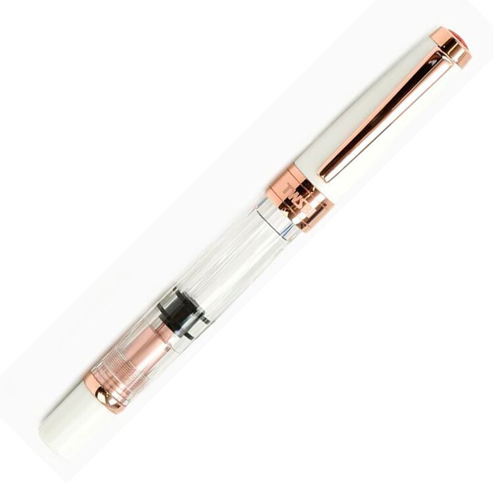 Ручка перьевая TWSBI Diamond 580 RG II Fountain Pen белая с пером M (M7449030)