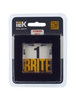 BRITE Рамка 1 -местная РУ-1-2-БрЧ стекло черный IEK