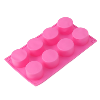 Форма для выпечки Доляна «Круг», 29,5×17,5×4 см, 8 ячеек (5,8×5,8×4 см), цвет МИКС