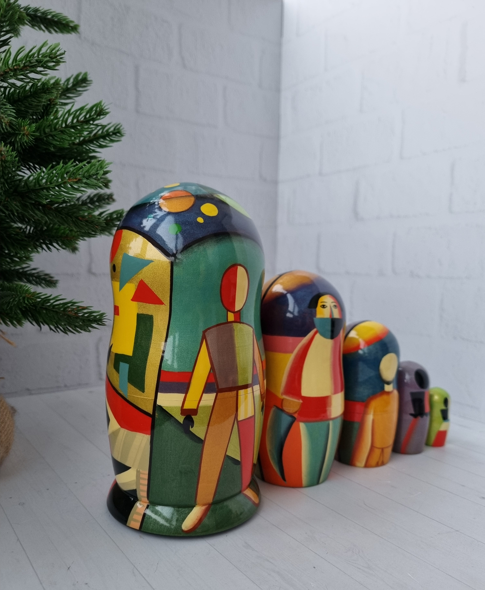 Матрёшка 5м 18см Малевич-Кандинский
