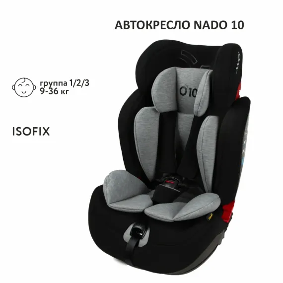 Автокресло nado Black currant Isofix 1/2/3 (9-36 кг)
