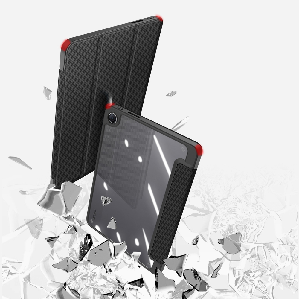 Чехол книжка черного цвета для планшета Xiaomi Redmi Pad 2 и Poco Pad C1, серия Toby Series от Dux Ducis