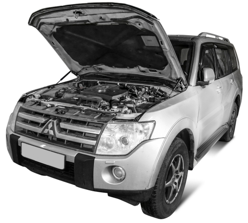 Газовые упоры капота АвтоУпор для Mitsubishi Pajero IV 2006-2020, 2 шт., UMIPAJ012