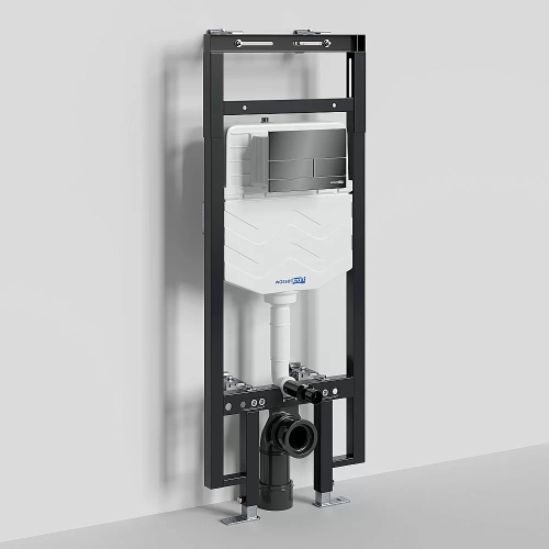 Инсталляция для унитаза WasserKraft Dinkel 58TLT.010.ME.PB04 с черной глянцевой кнопкой