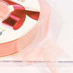 Лента Органза 2,5см х 110м (Персиковый)