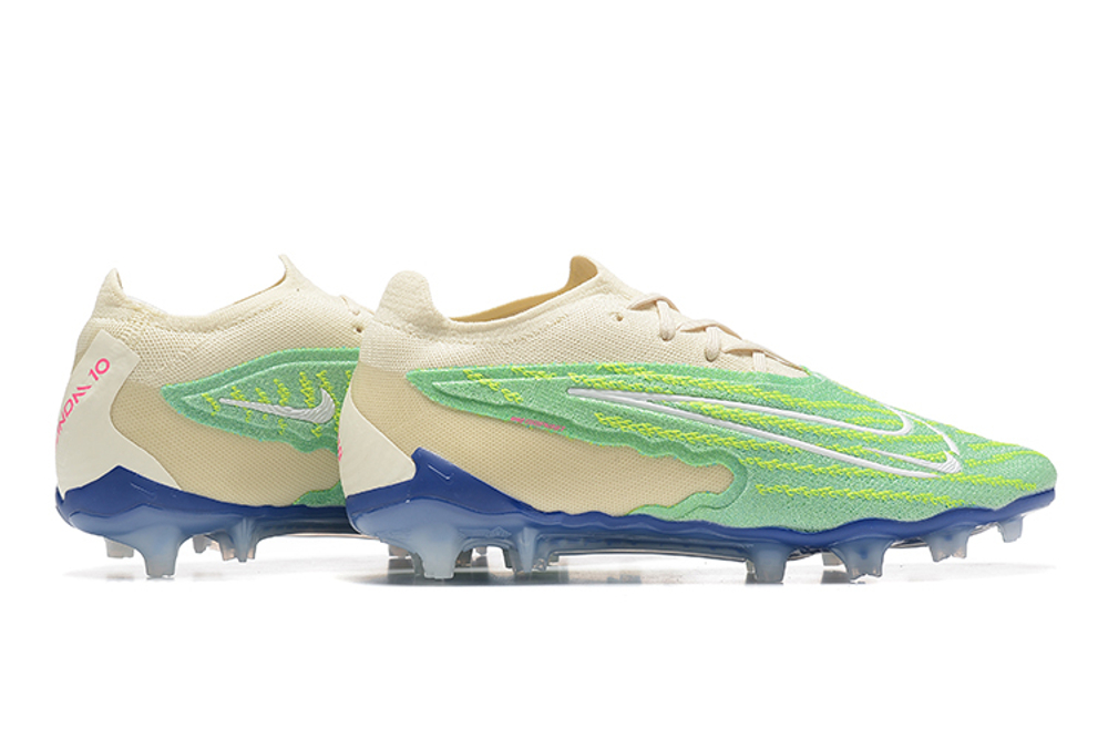 Бутсы Nike Phantom GX Elite FG (Бежевый+зеленый)