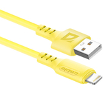 Кабель Defender F207, USB 2.0 (AM) - Apple Lightning (M), 2.4А, жёлтый, 1метр