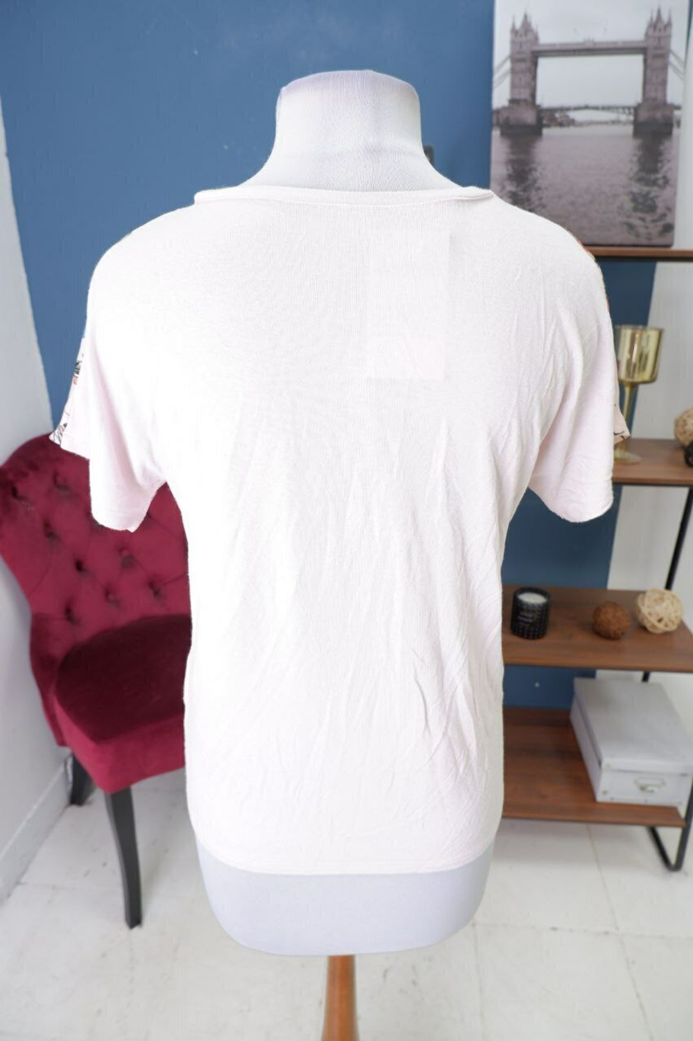 Блузка с красивым принтом 46 размер