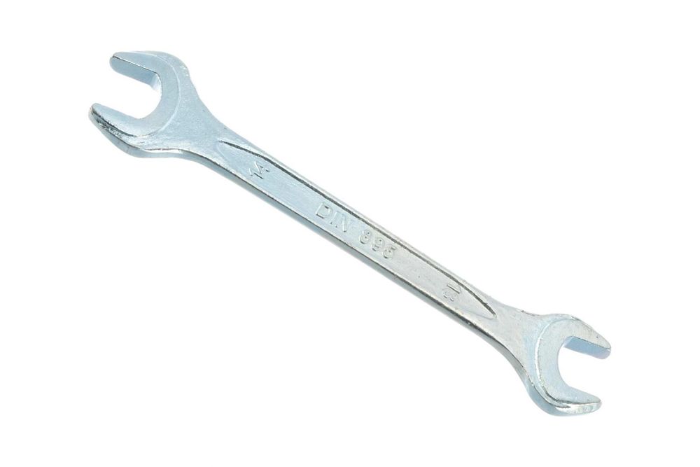 БИБЕР 90607 Ключ гаечный рожковый, кованый, оцинкованный 13х14мм (12/300)