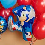 Шар (30''/76 см) Фигура, Ежик Аниме, Синий, 1 шт. в уп.