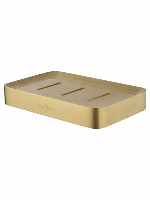 Мыльница с держателем WONZON & WOGHAND LOTTE, Брашированное золото (WW-8324-BG)