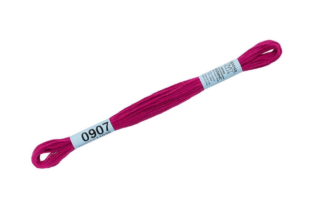 Мулине "Gamma", 100% хлопок, 8 м, №0907