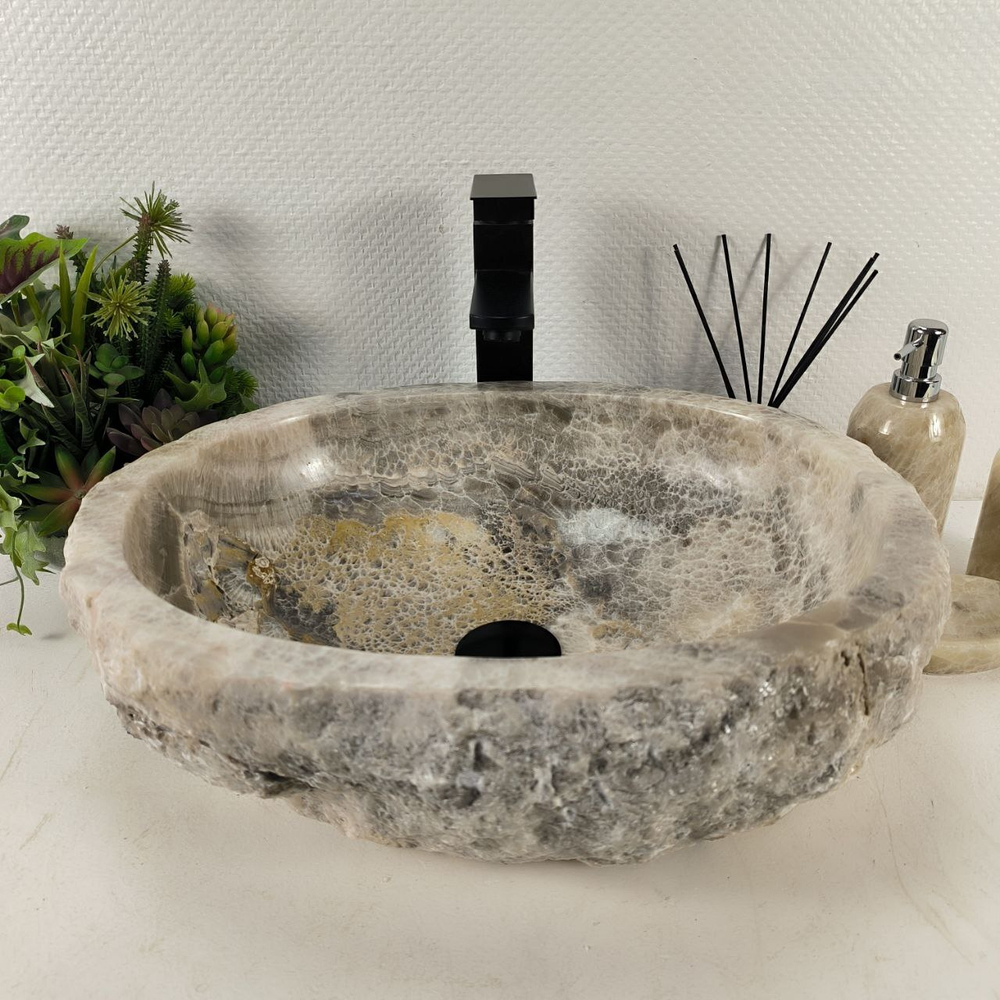 Раковина из оникса Erozy Grey EO-64607 48*38*16 0183