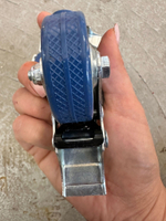 Колесо серое резиновое поворот. с тормоз. ( металл) 50 мм (SCGB(M)25