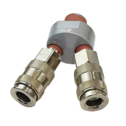 WDK-82MV Распределитель V-образный пневматический, 2 быстроразъемных EU соедения 1/4", вход с резьбо