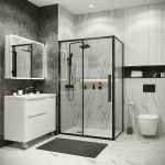 Душевой уголок Grossman Cosmo 120.K33.02.1180.21.00 110x80 стекло прозрачное/профиль черный матовый