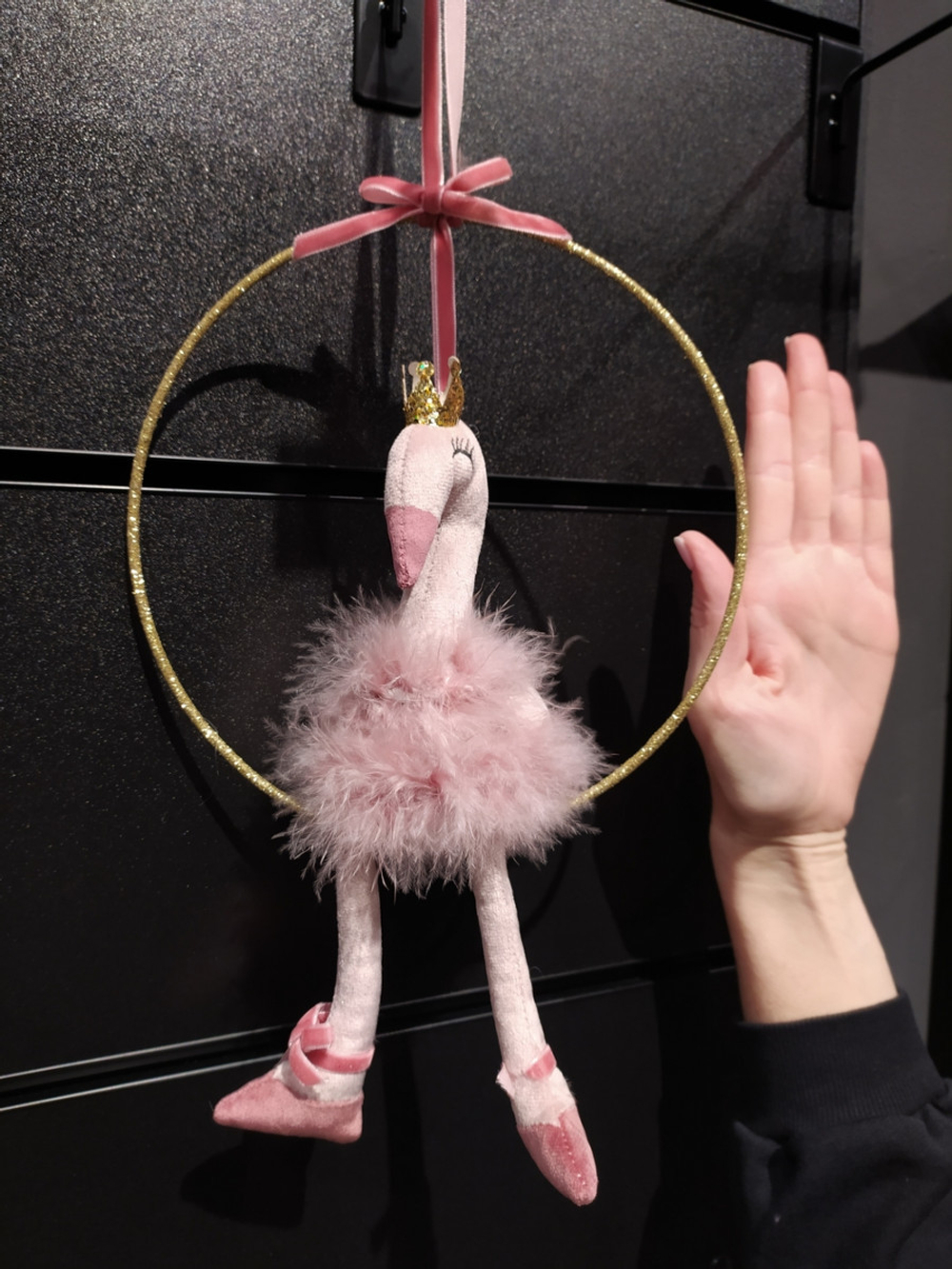 Подвеска Фламинго в круге 21х10х21см House of Seasons розовая