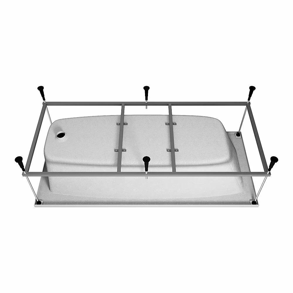 Ванна акриловая Vincea VBT-2S180-FR 180x80 белая с каркасом