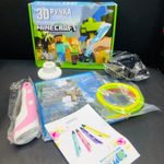 3Д ручка, 3D PEN - 5 "MINECRAFT" Мир фантазий в твоих руках, с трафаретами