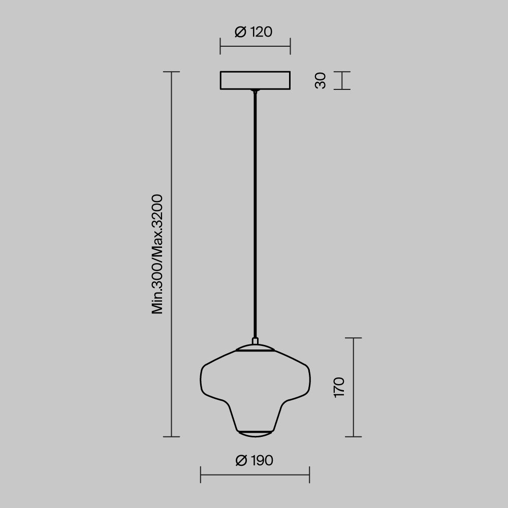 Светильник подвесной светодиодный Maytoni   MOD359PL-L6BS3K