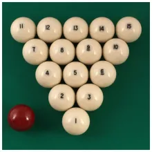 Комплект бильярдных шаров 60.3 мм "Classic Standart" (красный биток)