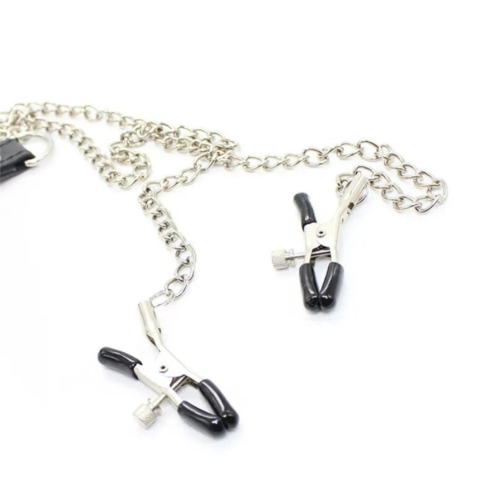 Зажимы на соски Notabu BDSM с ремешком и кольцом