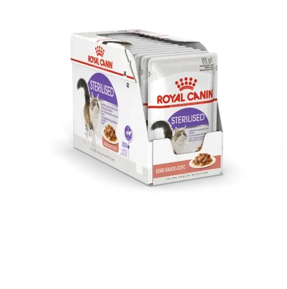 Royal Canin корм консервированный для взрослых кошек кусочки в соусе стерилизованные