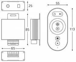 Контроллер-регулятор цвета RGB с пультом ДУ Gauss  BT622