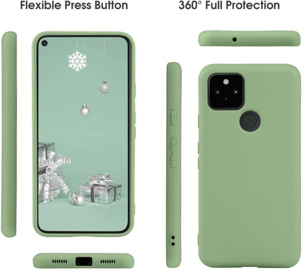 Силиконовый противоударный чехол Aioria для Google Pixel 4a (Зеленый)