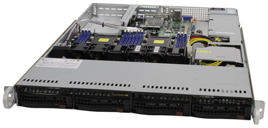 Сервер Supermicro SuperServer 6019P-WT без процессора/без ОЗУ/без накопителей/количество отсеков 3.5" hot swap: 4/1 x 600 Вт