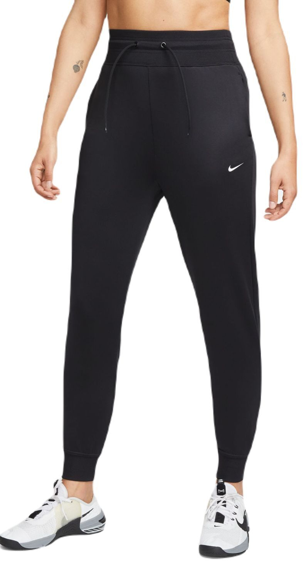 Женские теннисные брюки Nike Therma-FIT One High-Waisted 7/8 Trousers - черный
