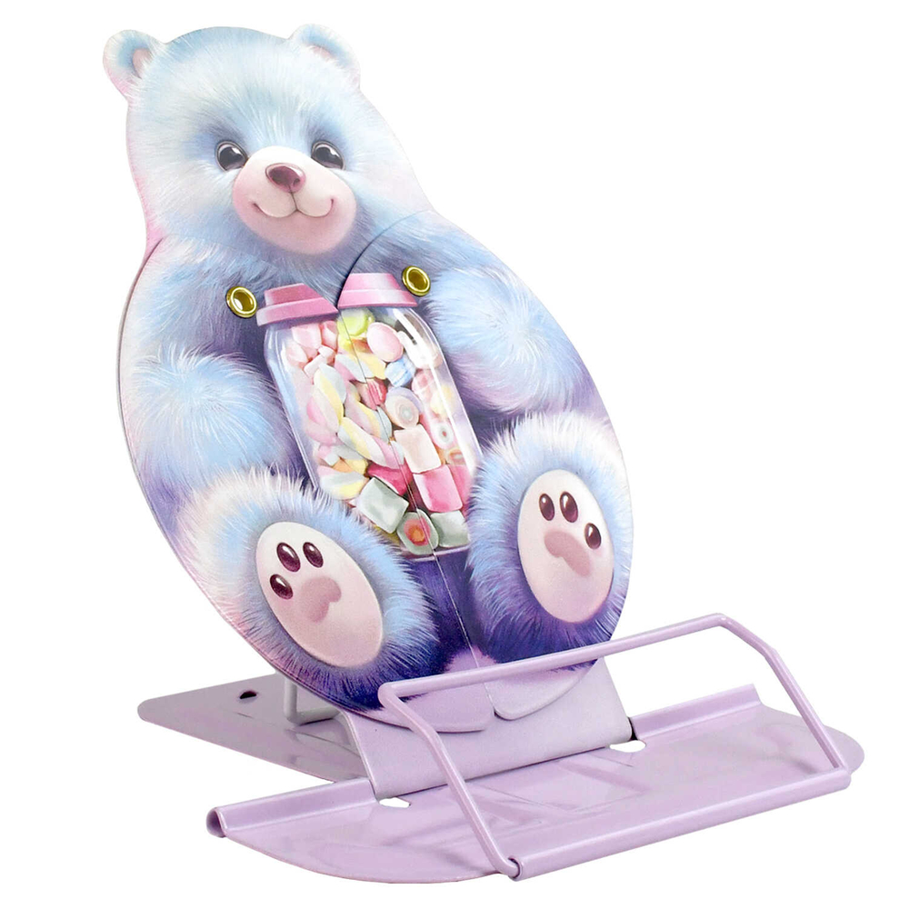 Подставка для книг и учебников, 14(+12,5)×18,8×15,7 см, окрашенный чёрный металл, УФ-печать