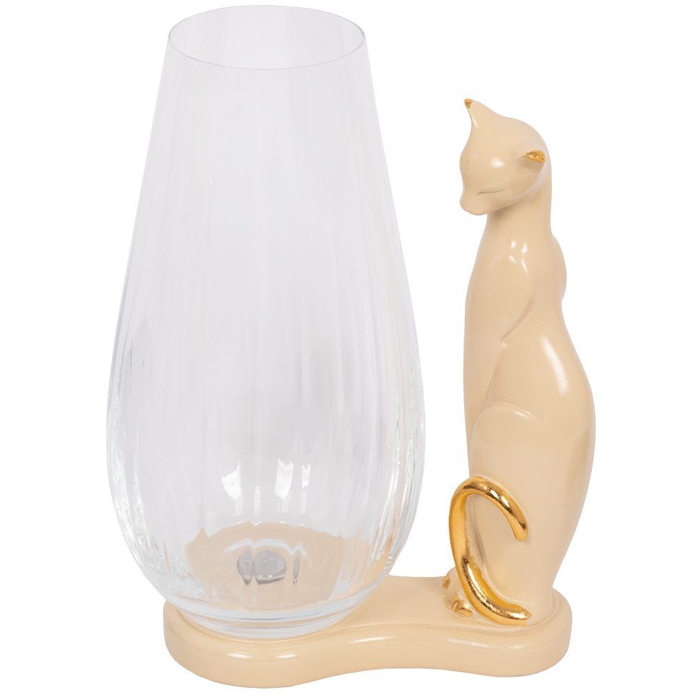 Ваза для цветов Кошка Шелби Айвори