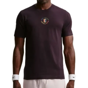 Мужская теннисная футболка Nike Court Dri-Fit Heritage - burgundy ash