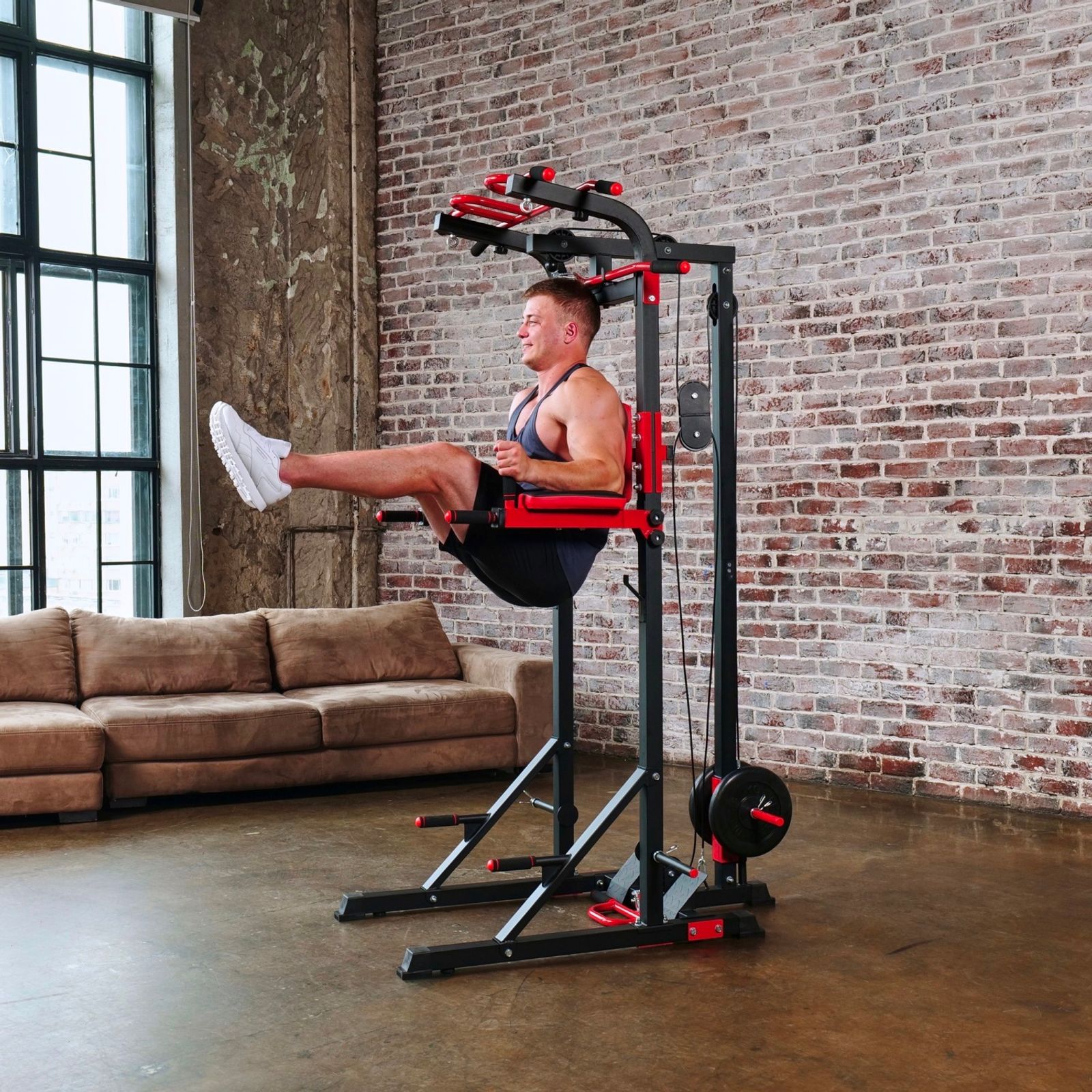 Турник-брусья, тяга сверху  DFC HOMEGYM HOMCOM фото №18