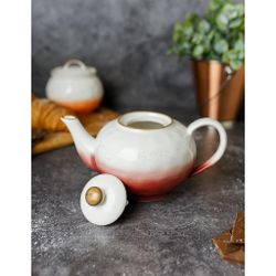 Чайник 600 мл h9 см красный фарфор "The   Eco" P.L. Proff Cuisine [1]