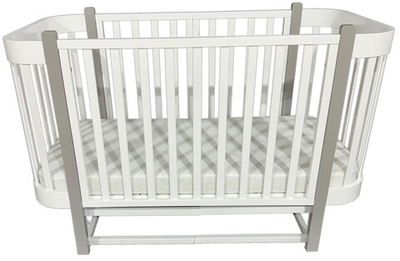 Детская кроватка Антел Nezabudka продольный маятник 3 в 1 белый/серый