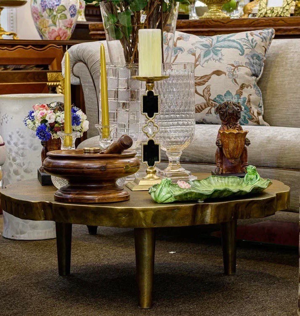 Стол журнальный Античное золото Valley 87 см