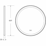 Зеркало Cezares Cadro 60 CZR-SPC-CADRO-600-LED-TCH-WARM с подсветкой с сенсорным выключателем и подогревом