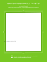 Натяжные потолки 13.1 м2, 0.6 м2