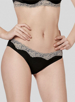 Соблазнительный комплект с кружевом Elegance (Размер: 4B) (Цвет: черный с бежевым)
