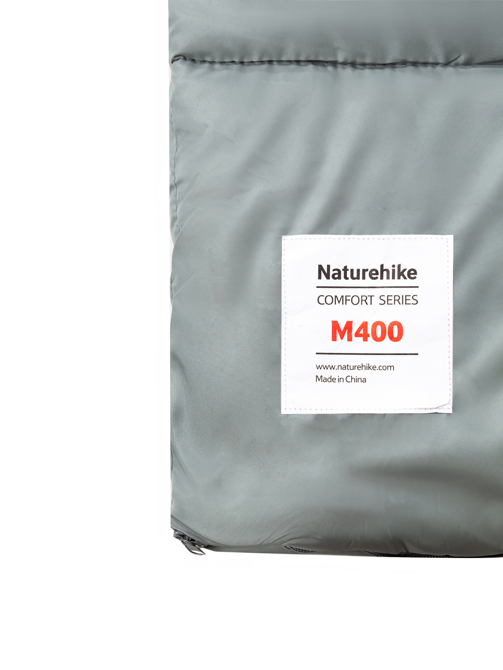 Спальный мешок Naturehike M400 с капюшоном,молния слева, серый (CNK2350WS023)